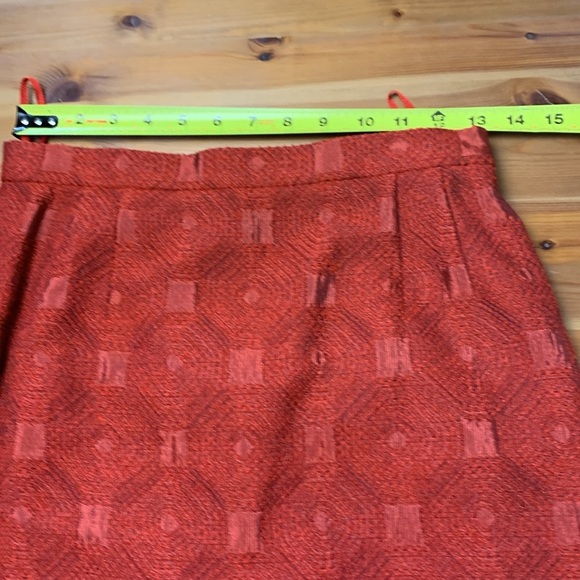 Louis Feraud Vintage Wool Blend, Lined, Rusty Red Blazer and Skirt Set - Picture 15 of 17